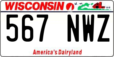 WI license plate 567NWZ