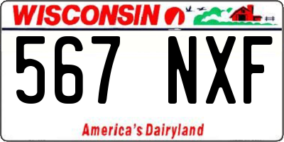 WI license plate 567NXF