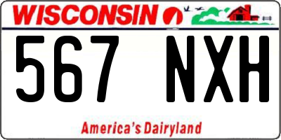 WI license plate 567NXH