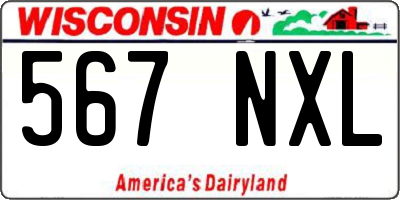 WI license plate 567NXL