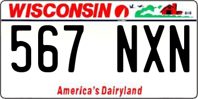 WI license plate 567NXN