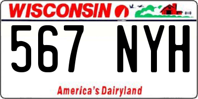 WI license plate 567NYH