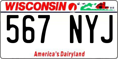 WI license plate 567NYJ