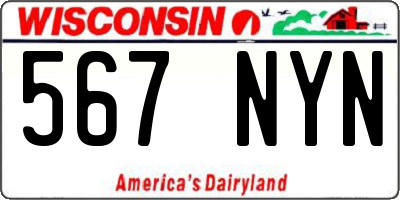 WI license plate 567NYN