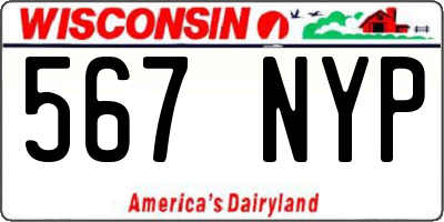 WI license plate 567NYP