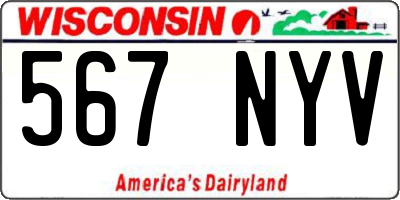 WI license plate 567NYV