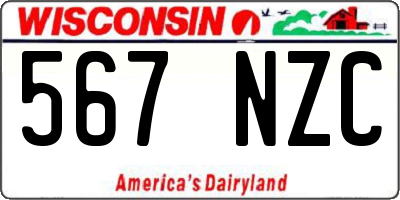 WI license plate 567NZC