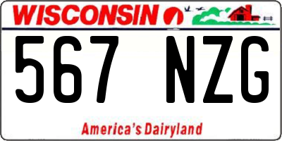 WI license plate 567NZG