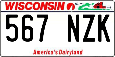 WI license plate 567NZK