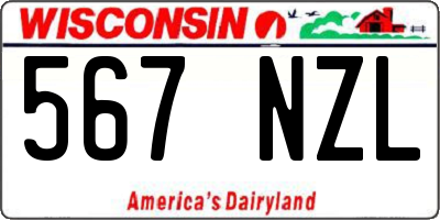 WI license plate 567NZL