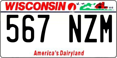 WI license plate 567NZM