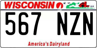 WI license plate 567NZN