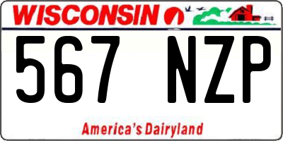 WI license plate 567NZP