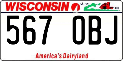 WI license plate 567OBJ