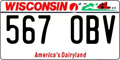 WI license plate 567OBV