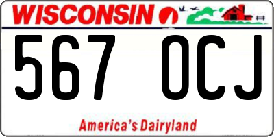 WI license plate 567OCJ