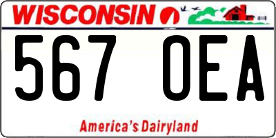 WI license plate 567OEA