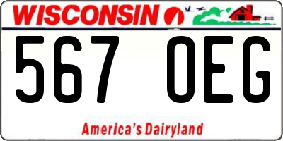 WI license plate 567OEG