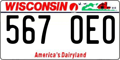 WI license plate 567OEO