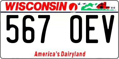 WI license plate 567OEV