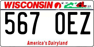 WI license plate 567OEZ