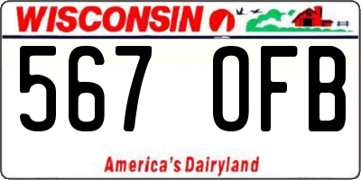 WI license plate 567OFB