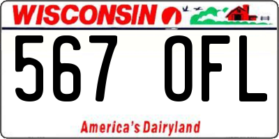 WI license plate 567OFL