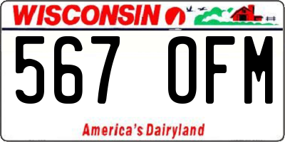 WI license plate 567OFM