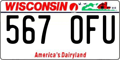 WI license plate 567OFU