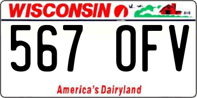 WI license plate 567OFV