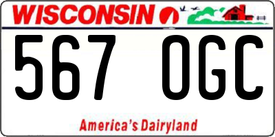 WI license plate 567OGC