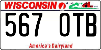 WI license plate 567OTB
