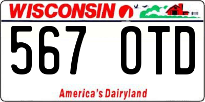 WI license plate 567OTD