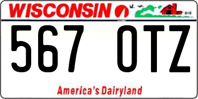 WI license plate 567OTZ