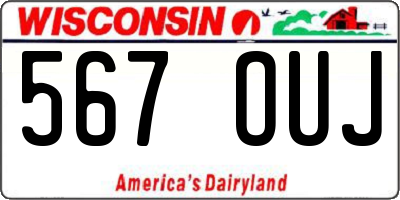 WI license plate 567OUJ