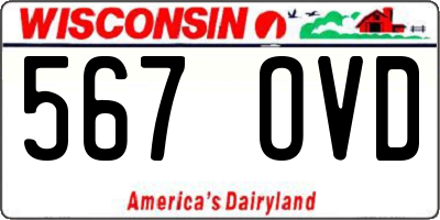 WI license plate 567OVD