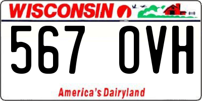 WI license plate 567OVH