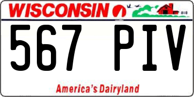WI license plate 567PIV