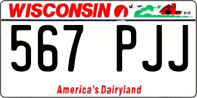 WI license plate 567PJJ