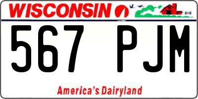 WI license plate 567PJM