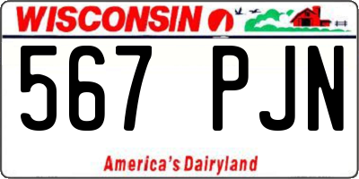 WI license plate 567PJN