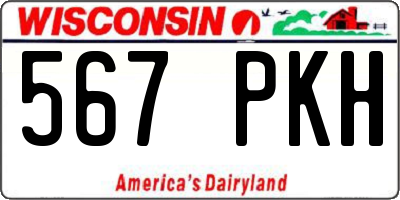 WI license plate 567PKH