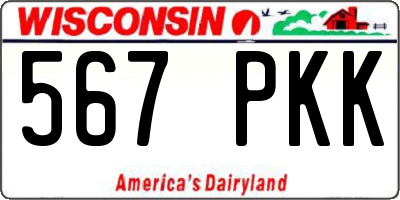 WI license plate 567PKK