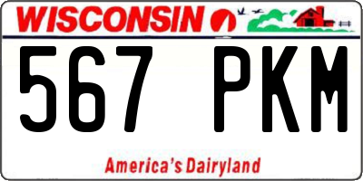 WI license plate 567PKM
