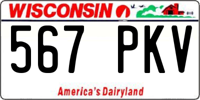 WI license plate 567PKV
