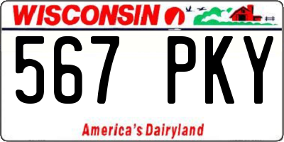 WI license plate 567PKY