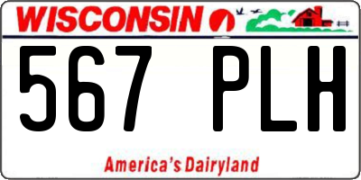 WI license plate 567PLH