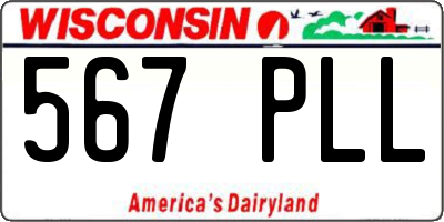 WI license plate 567PLL