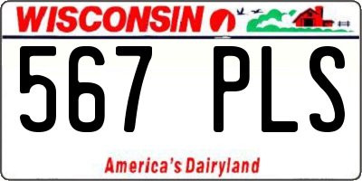 WI license plate 567PLS