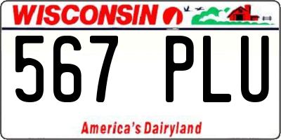 WI license plate 567PLU